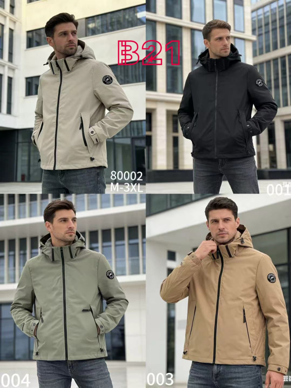 Kurtka męska cienka Roz M-3XL, 1 Kolor Paczka 5 szt